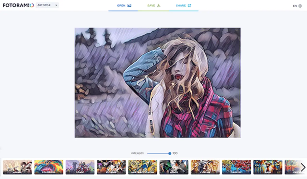 Large selection of art styles